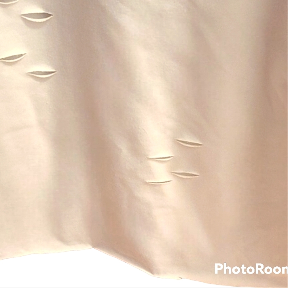 Off The Shoulder Shirt Embroidered Rose Appliqué Long Sleeve Loose Fit Soft - Picture 4 of 4
